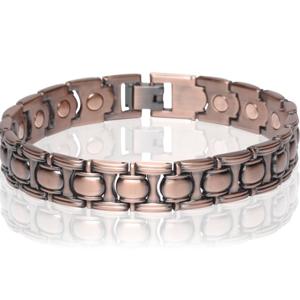 Antique Copper Magnetic Link Bracelet - Arthritis Pain Relieve Bracelet